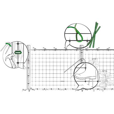 Installazione verticale rete per rampicanti - fase 1